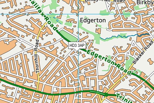 HD3 3AP map - OS VectorMap District (Ordnance Survey)