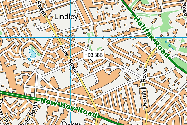 HD3 3BB map - OS VectorMap District (Ordnance Survey)