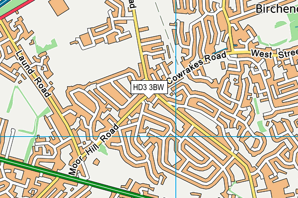 HD3 3BW map - OS VectorMap District (Ordnance Survey)