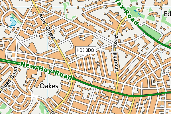 HD3 3DQ map - OS VectorMap District (Ordnance Survey)