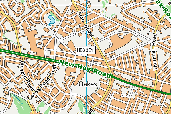 HD3 3EY map - OS VectorMap District (Ordnance Survey)