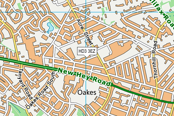 HD3 3EZ map - OS VectorMap District (Ordnance Survey)
