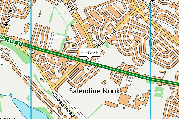 HD3 3GB map - OS VectorMap District (Ordnance Survey)
