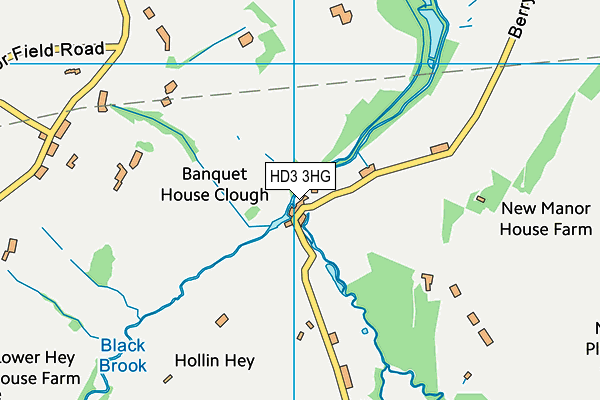 HD3 3HG map - OS VectorMap District (Ordnance Survey)