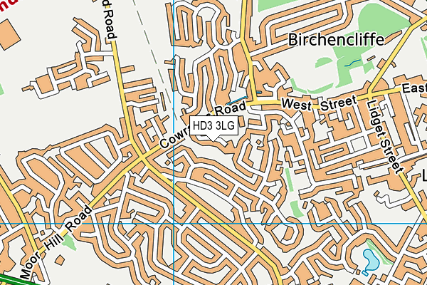 HD3 3LG map - OS VectorMap District (Ordnance Survey)