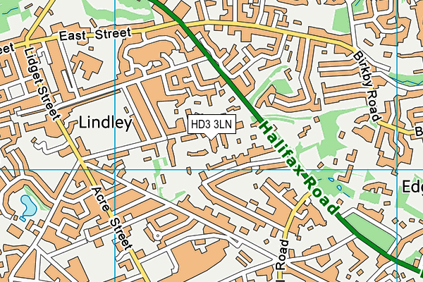 HD3 3LN map - OS VectorMap District (Ordnance Survey)