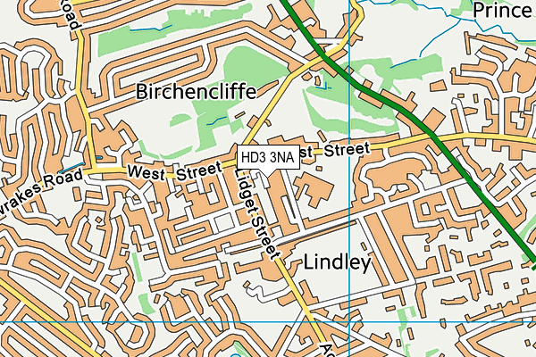 HD3 3NA map - OS VectorMap District (Ordnance Survey)