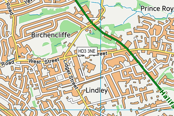 Lindley Church of England Infant School map (HD3 3NE) - OS VectorMap District (Ordnance Survey)