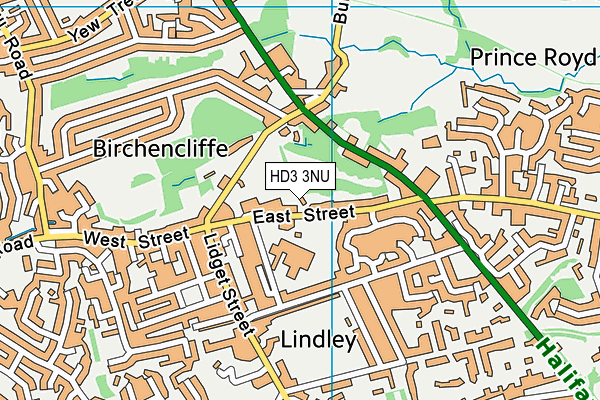 HD3 3NU map - OS VectorMap District (Ordnance Survey)