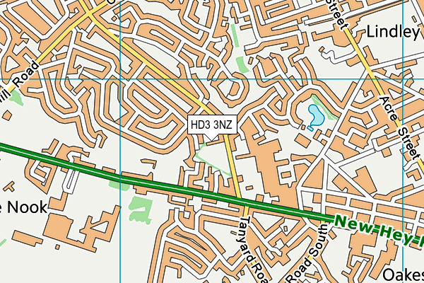 HD3 3NZ map - OS VectorMap District (Ordnance Survey)