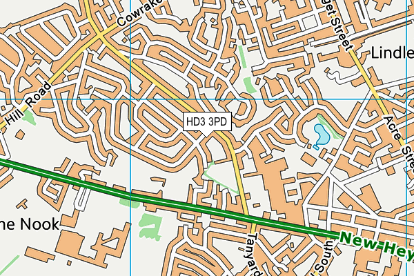 HD3 3PD map - OS VectorMap District (Ordnance Survey)