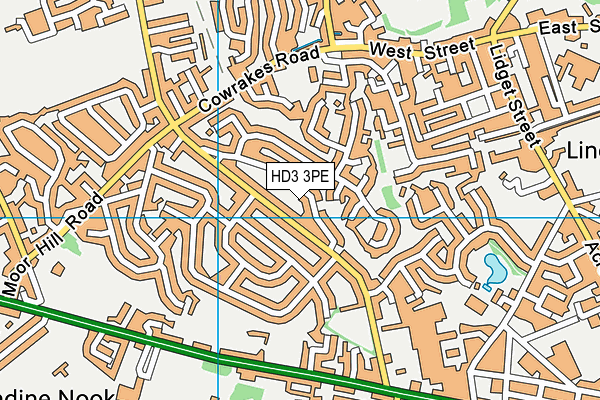 HD3 3PE map - OS VectorMap District (Ordnance Survey)