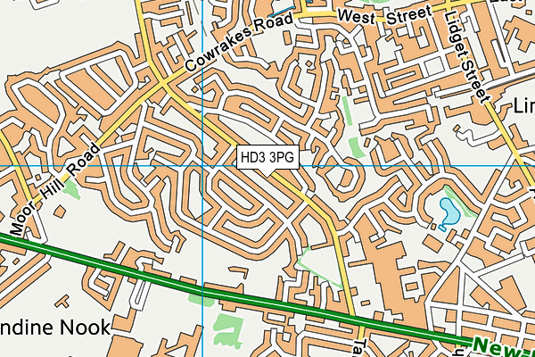 HD3 3PG map - OS VectorMap District (Ordnance Survey)