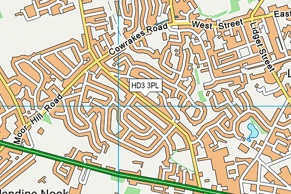 HD3 3PL map - OS VectorMap District (Ordnance Survey)