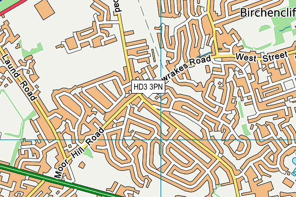HD3 3PN map - OS VectorMap District (Ordnance Survey)