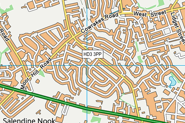 HD3 3PP map - OS VectorMap District (Ordnance Survey)