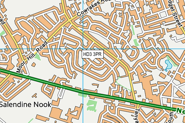 HD3 3PR map - OS VectorMap District (Ordnance Survey)