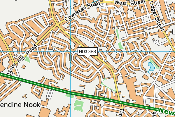 HD3 3PS map - OS VectorMap District (Ordnance Survey)