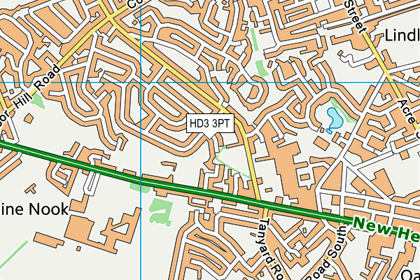 HD3 3PT map - OS VectorMap District (Ordnance Survey)