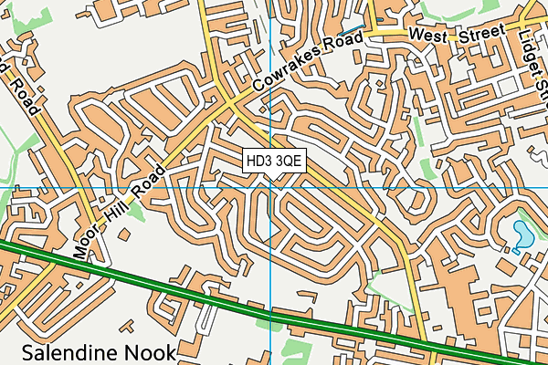 HD3 3QE map - OS VectorMap District (Ordnance Survey)