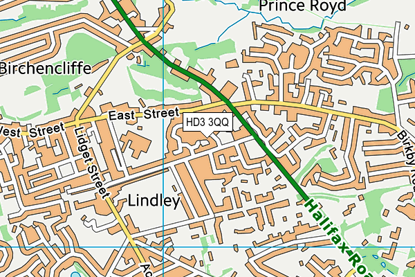 HD3 3QQ map - OS VectorMap District (Ordnance Survey)