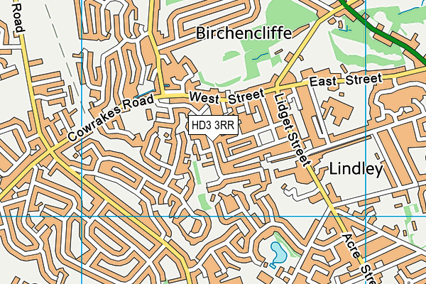 HD3 3RR map - OS VectorMap District (Ordnance Survey)