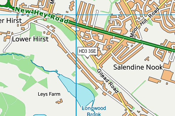 HD3 3SE map - OS VectorMap District (Ordnance Survey)
