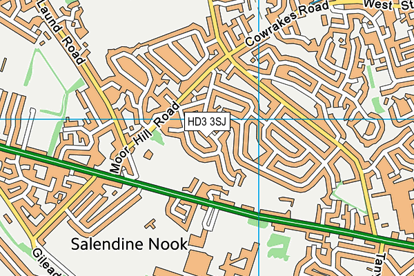 HD3 3SJ map - OS VectorMap District (Ordnance Survey)