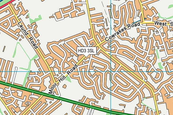 HD3 3SL map - OS VectorMap District (Ordnance Survey)
