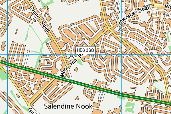 HD3 3SQ map - OS VectorMap District (Ordnance Survey)
