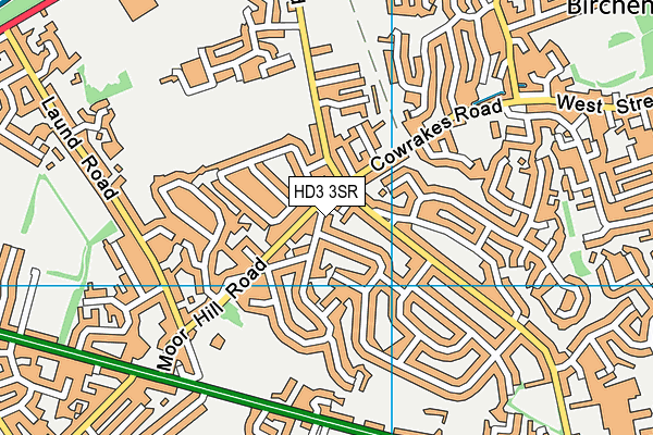HD3 3SR map - OS VectorMap District (Ordnance Survey)