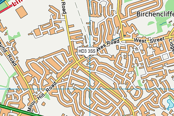 HD3 3SS map - OS VectorMap District (Ordnance Survey)