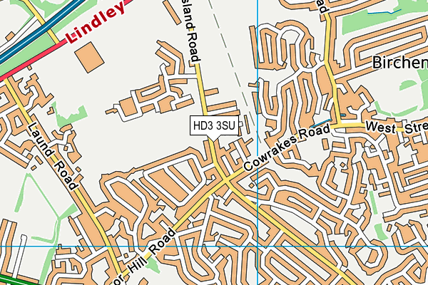 HD3 3SU map - OS VectorMap District (Ordnance Survey)