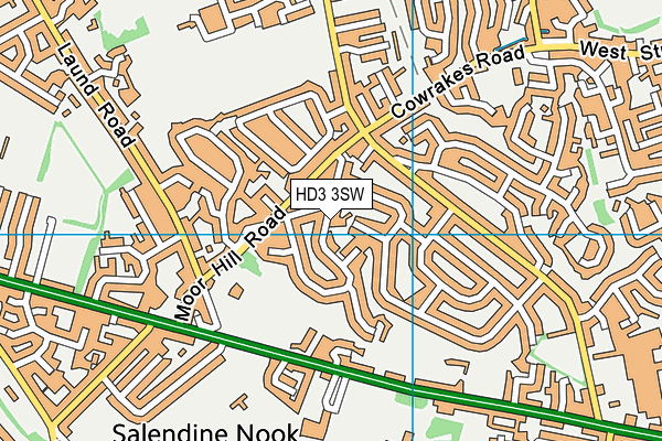 HD3 3SW map - OS VectorMap District (Ordnance Survey)