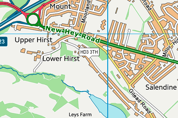 HD3 3TH map - OS VectorMap District (Ordnance Survey)