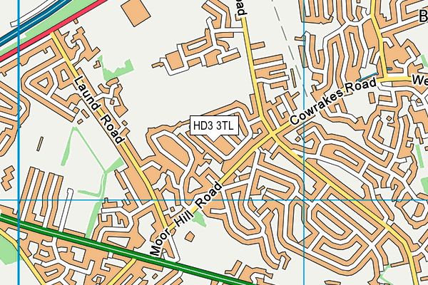 HD3 3TL map - OS VectorMap District (Ordnance Survey)