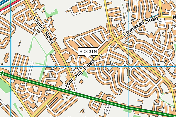 HD3 3TN map - OS VectorMap District (Ordnance Survey)