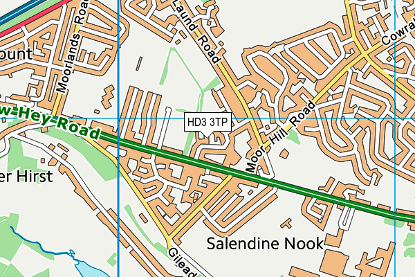 HD3 3TP map - OS VectorMap District (Ordnance Survey)