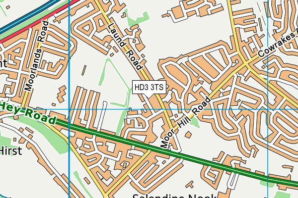 HD3 3TS map - OS VectorMap District (Ordnance Survey)