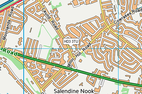 HD3 3TU map - OS VectorMap District (Ordnance Survey)