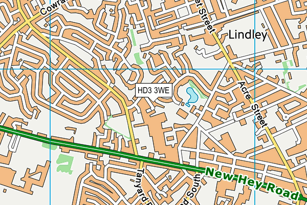 HD3 3WE map - OS VectorMap District (Ordnance Survey)