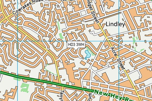 HD3 3WH map - OS VectorMap District (Ordnance Survey)