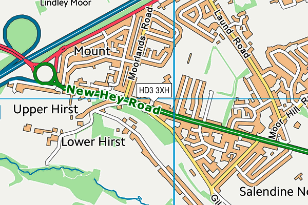 HD3 3XH map - OS VectorMap District (Ordnance Survey)
