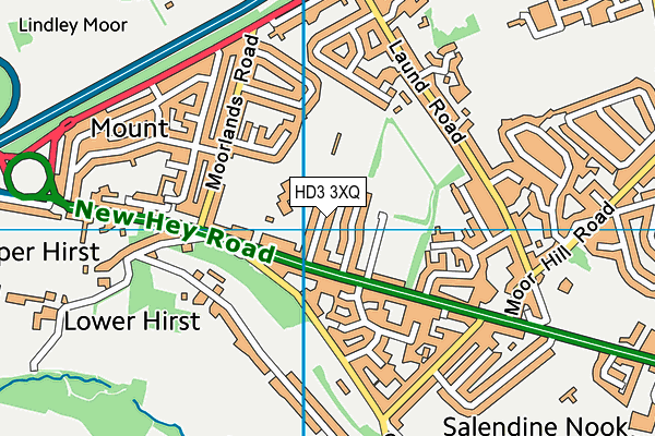 HD3 3XQ map - OS VectorMap District (Ordnance Survey)