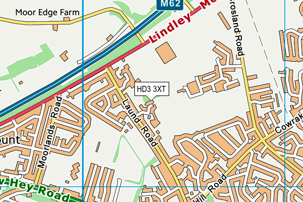 HD3 3XT map - OS VectorMap District (Ordnance Survey)