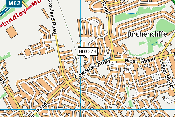 HD3 3ZH map - OS VectorMap District (Ordnance Survey)