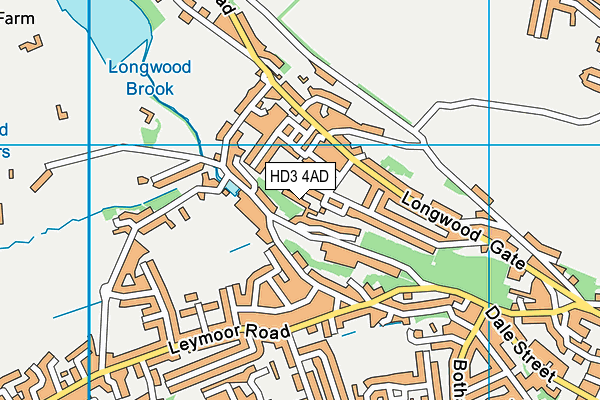 HD3 4AD map - OS VectorMap District (Ordnance Survey)