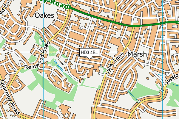 HD3 4BL map - OS VectorMap District (Ordnance Survey)