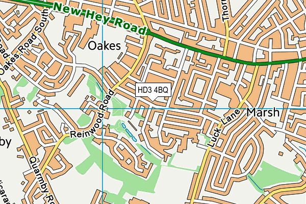 HD3 4BQ map - OS VectorMap District (Ordnance Survey)