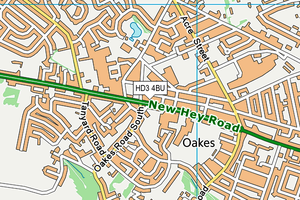 HD3 4BU map - OS VectorMap District (Ordnance Survey)